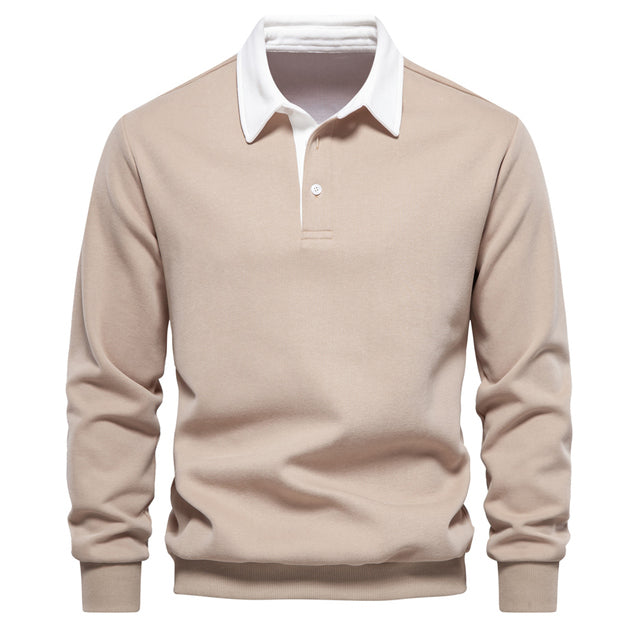 Sweter Męski Polo Długi Rękaw | Na Co Dzień i Do Pracy