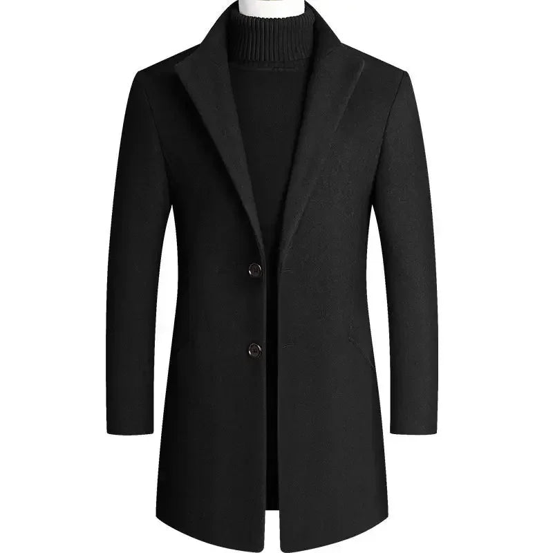 Men's Winter Coat, Single-Breasted | Formal
