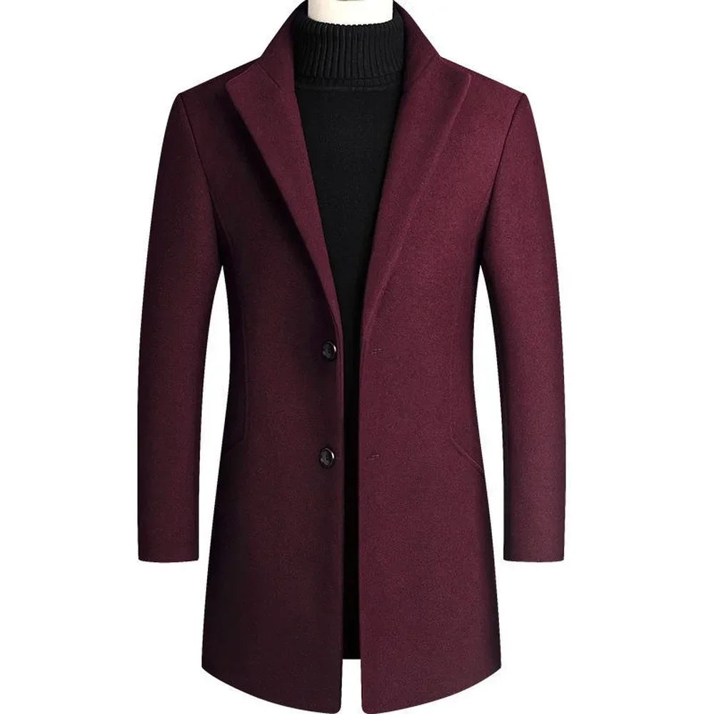 Men's Winter Coat, Single-Breasted | Formal