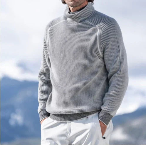 Sweter Męski Golf Długi Rękaw | Klasyczny Na Co Dzień i Do Pracy