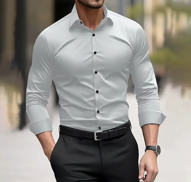 Koszula męska slim fit z długim rękawem