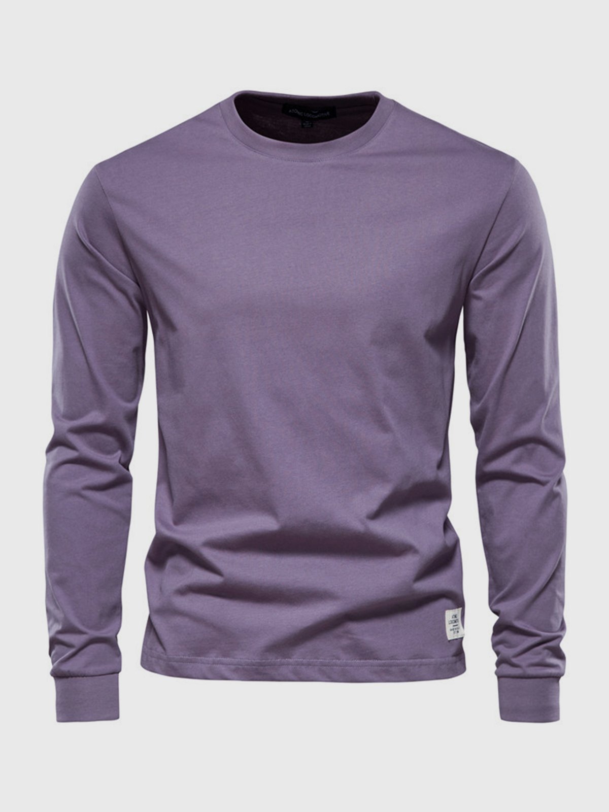 Ciepły bawełniany longsleeve zimowy męski z prążkowanym mankietem - Arlo Lifestyle