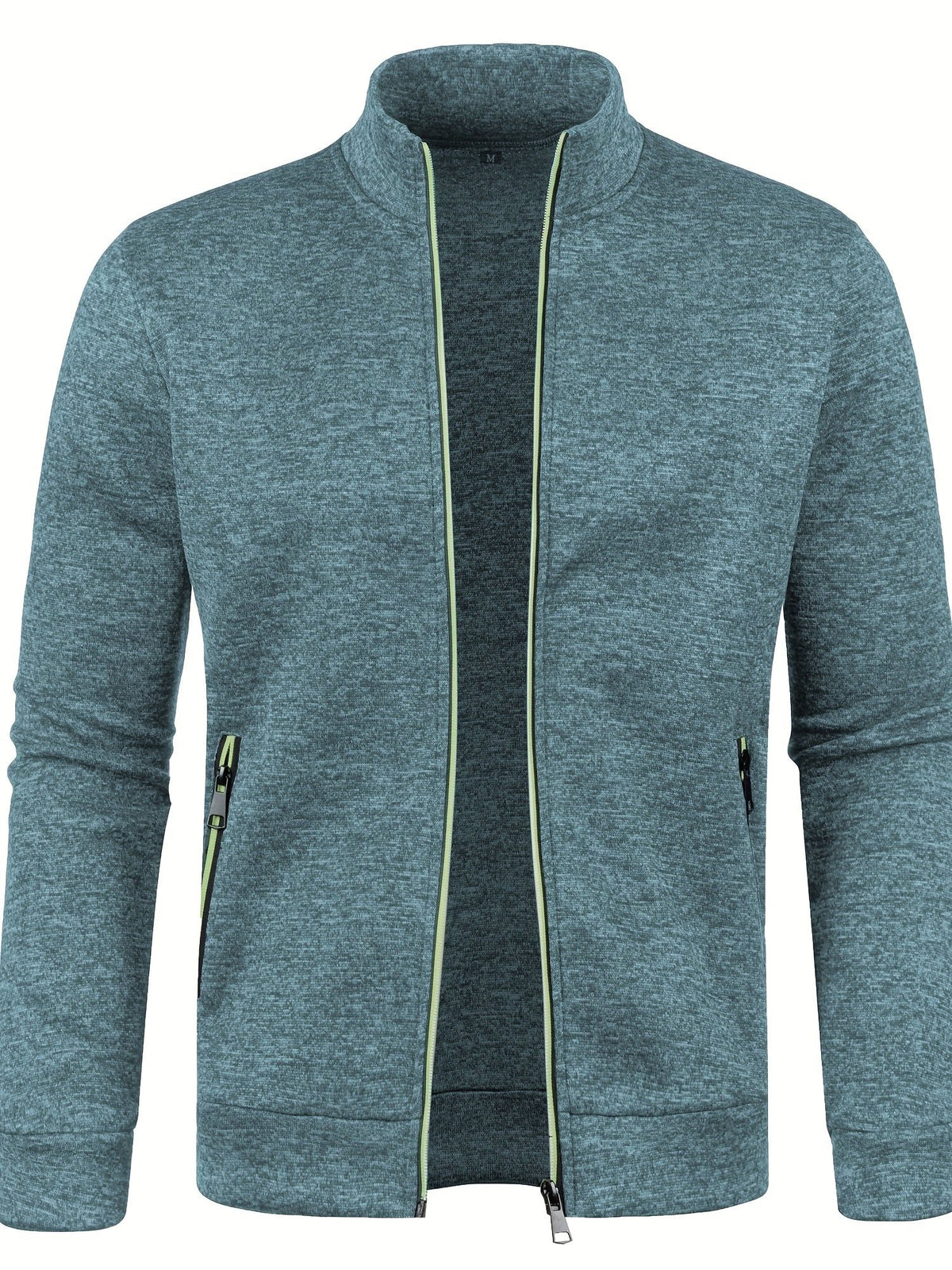 Elegancka bluza zimowa męska ze stójką i zamkiem - Kurt Side