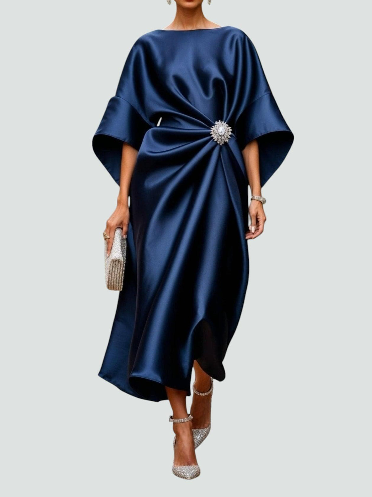 Elegancka sukienka maxi z kapą damska - Noelle Hero