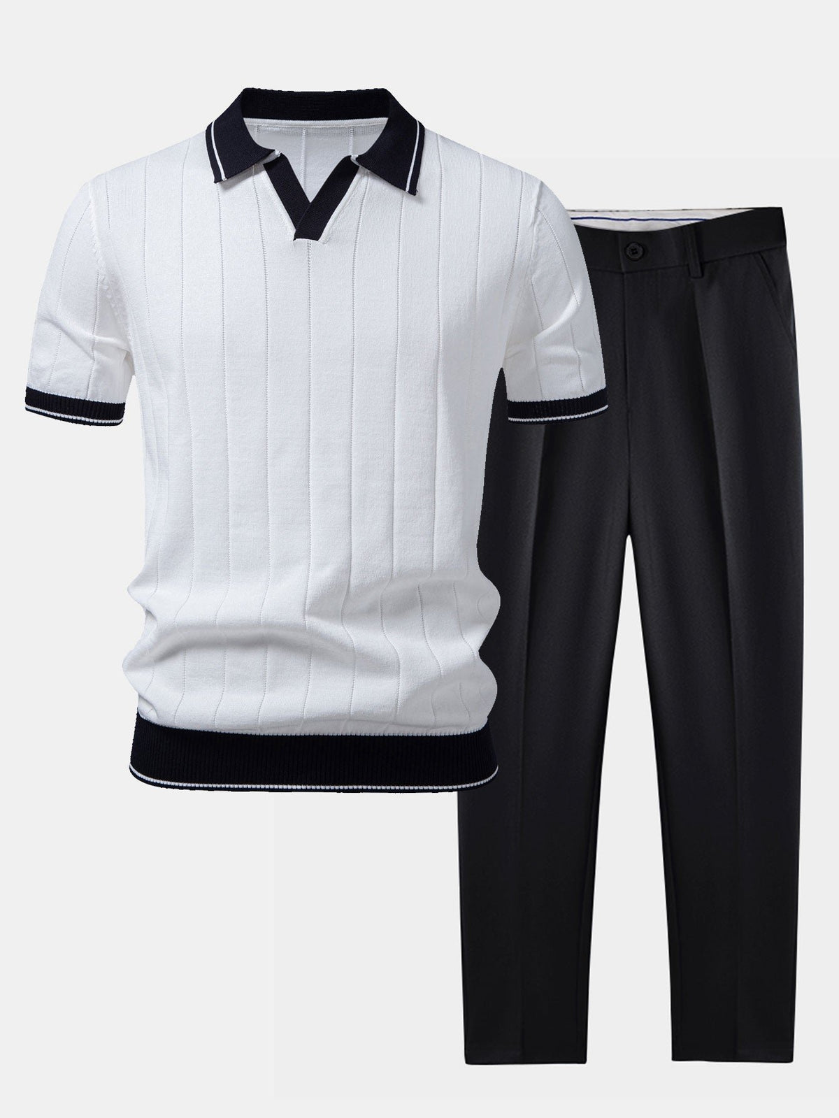 Elegancki komplet polo i spodnie męski - Quinn Hero