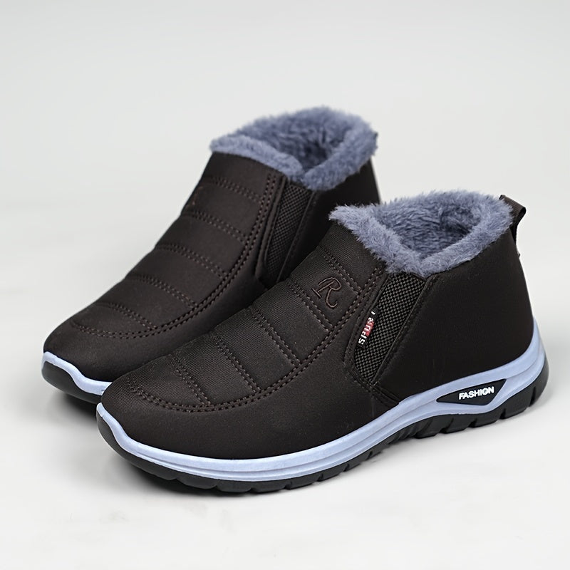 Buty Zimowe Damskie Botki Ocieplane Wsuwane Z Suwakiem