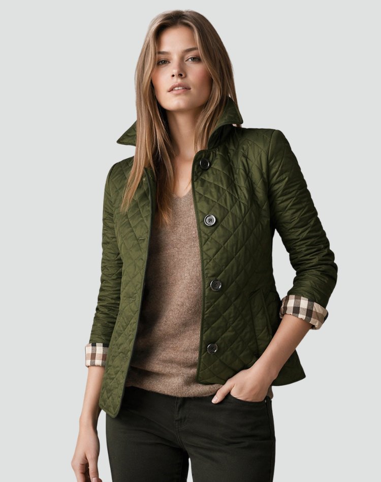 Lekka pikowana kurtka przejściowa damska - Daisy Full