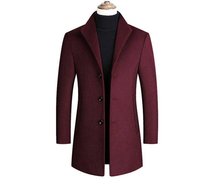 Men's Winter Coat, Single-Breasted | Formal