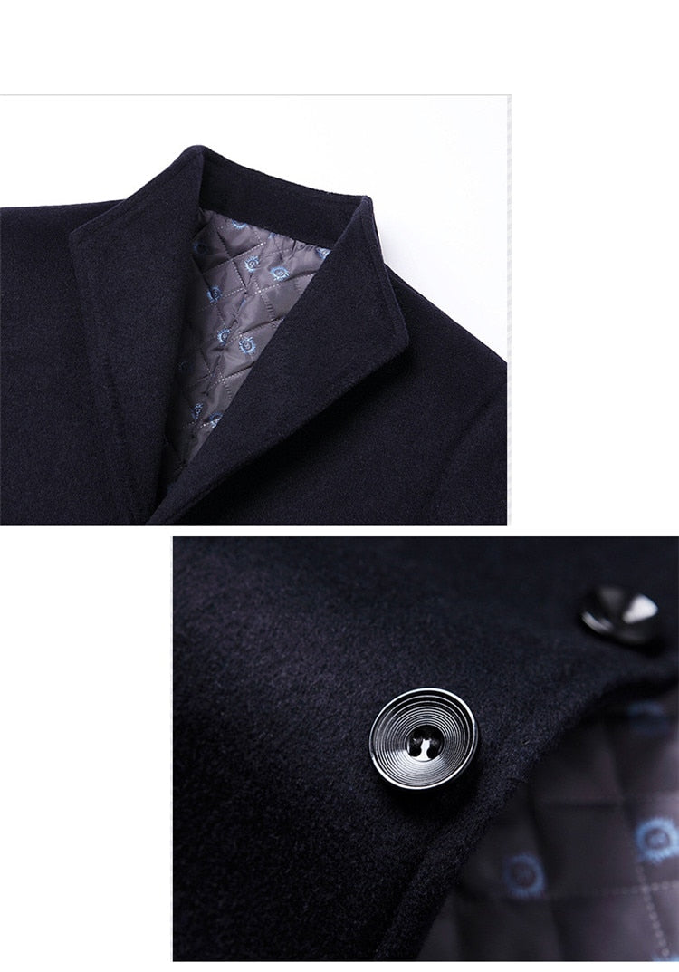 Men's Winter Coat, Single-Breasted | Formal