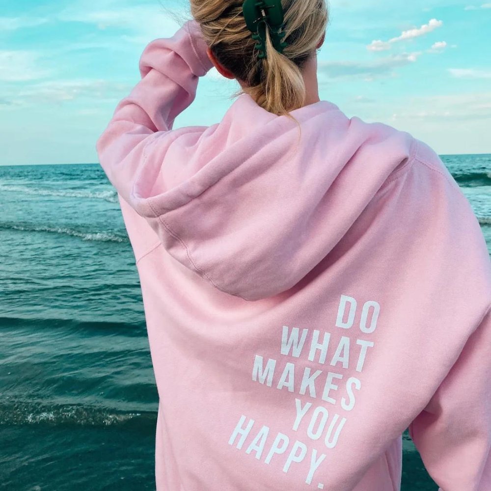 Zimowa bluza oversize damska z nadrukiem na plecach - Lexi Hero