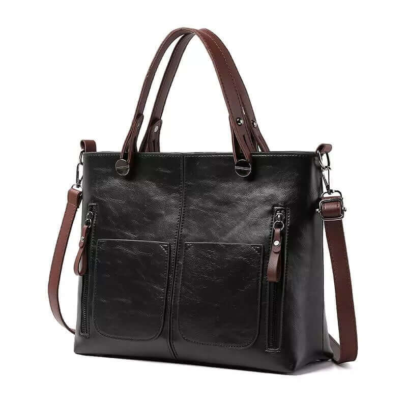 Torebka Damska Shopper Na Ramię i Crossbody Z Kieszeniami Na Zamek | Pojemna Do Pracy