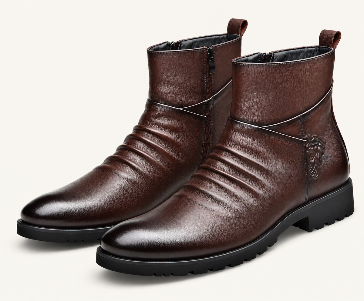 Męskie Buty Zimowe Chelsea Z Zamkiem | Eleganckie