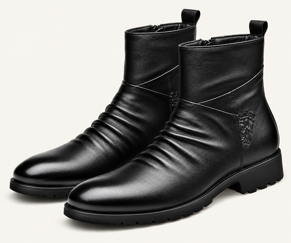 Męskie Buty Zimowe Chelsea Z Zamkiem | Eleganckie
