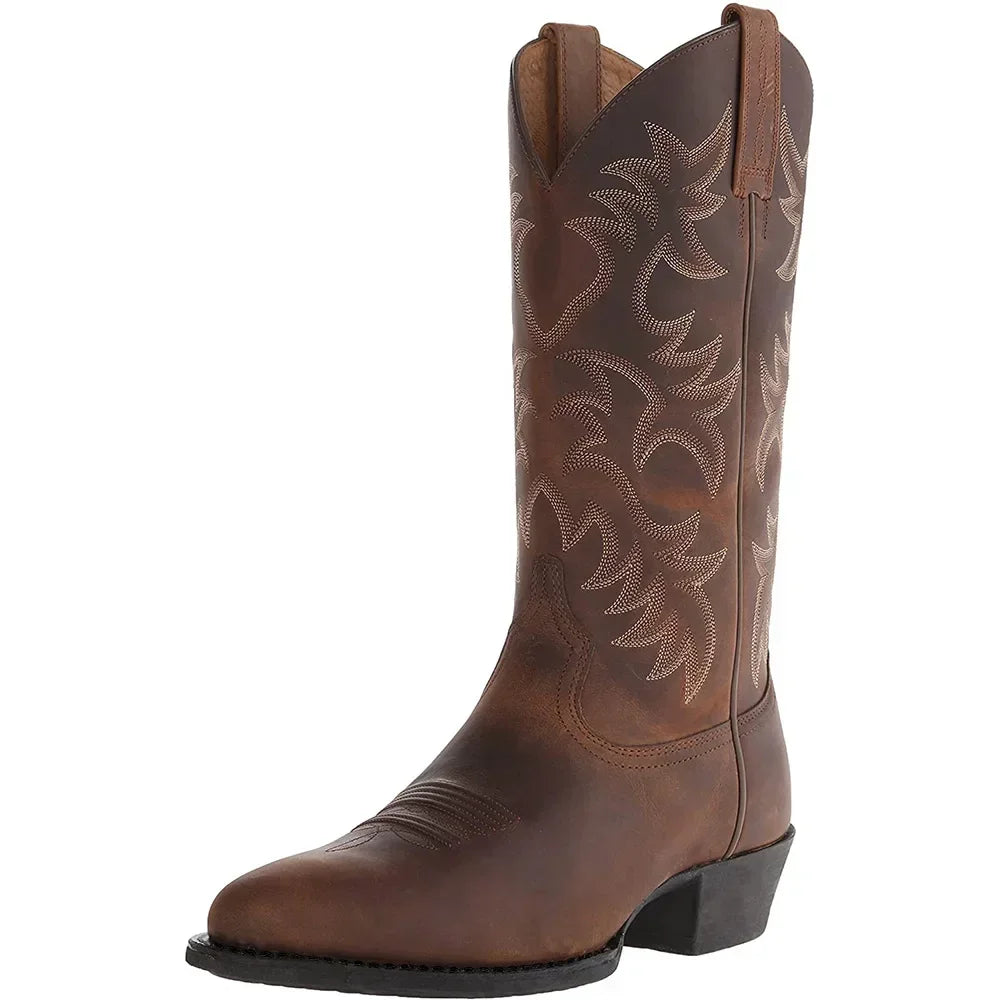 Buty Zimowe Męskie Kowbojki Z Haftem | Eleganckie
