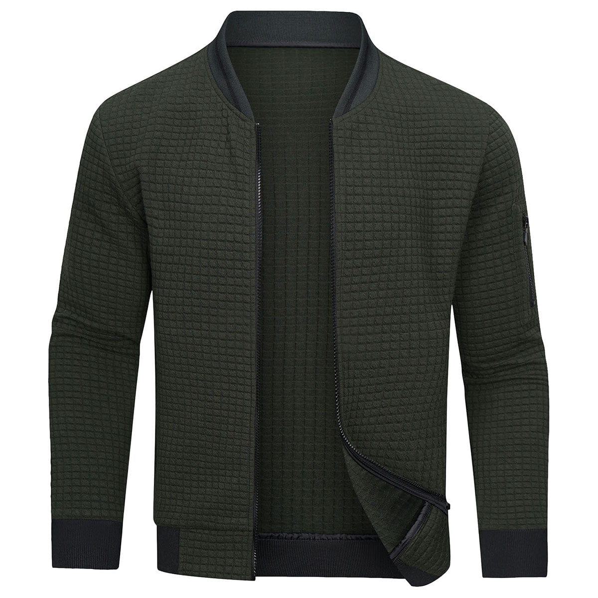 Bluza męska pikowana z zamkiem