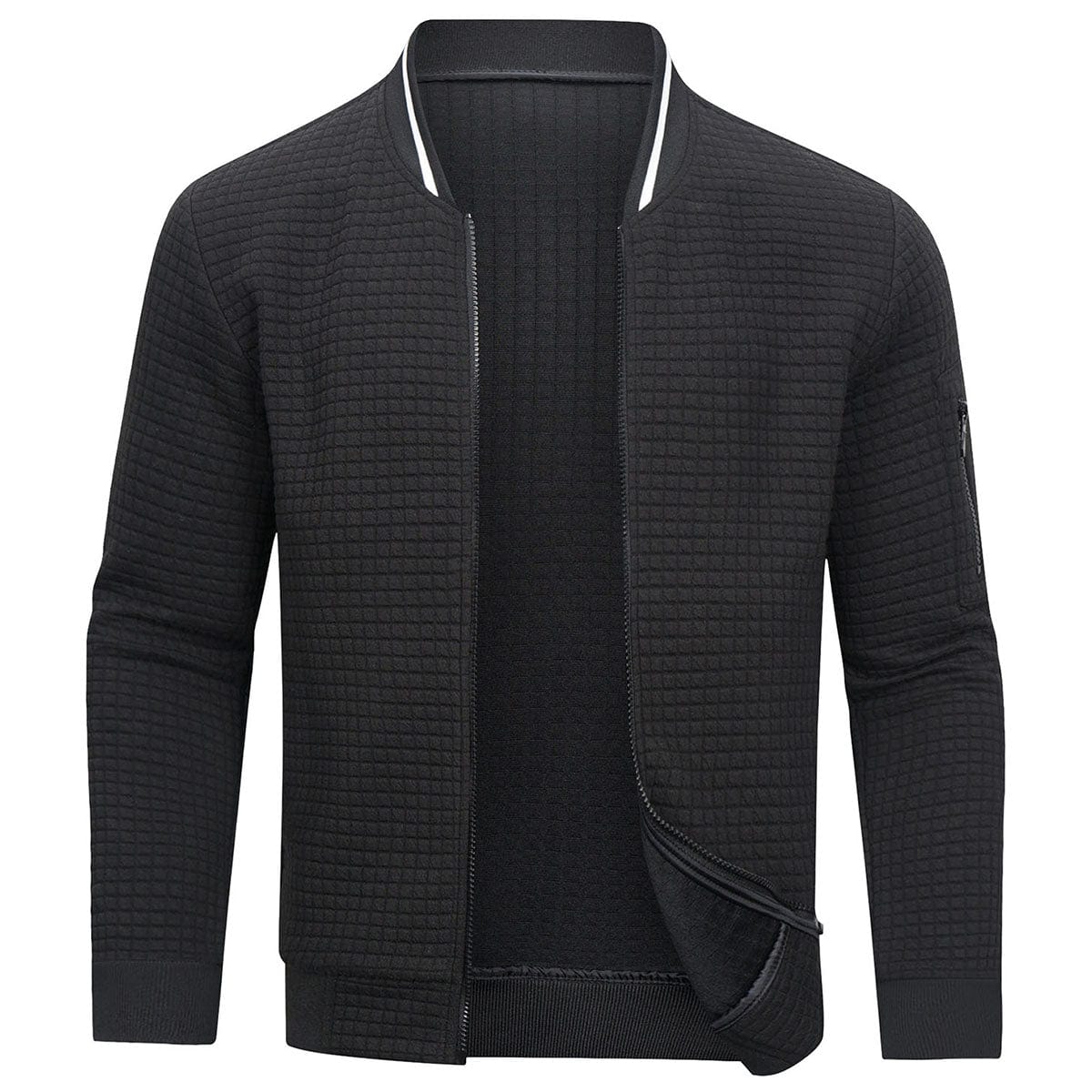 Bluza męska pikowana z zamkiem
