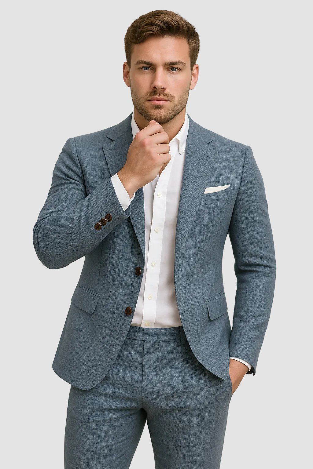Garnitur slim fit męski marynarka i spodnie - Hayes Hero