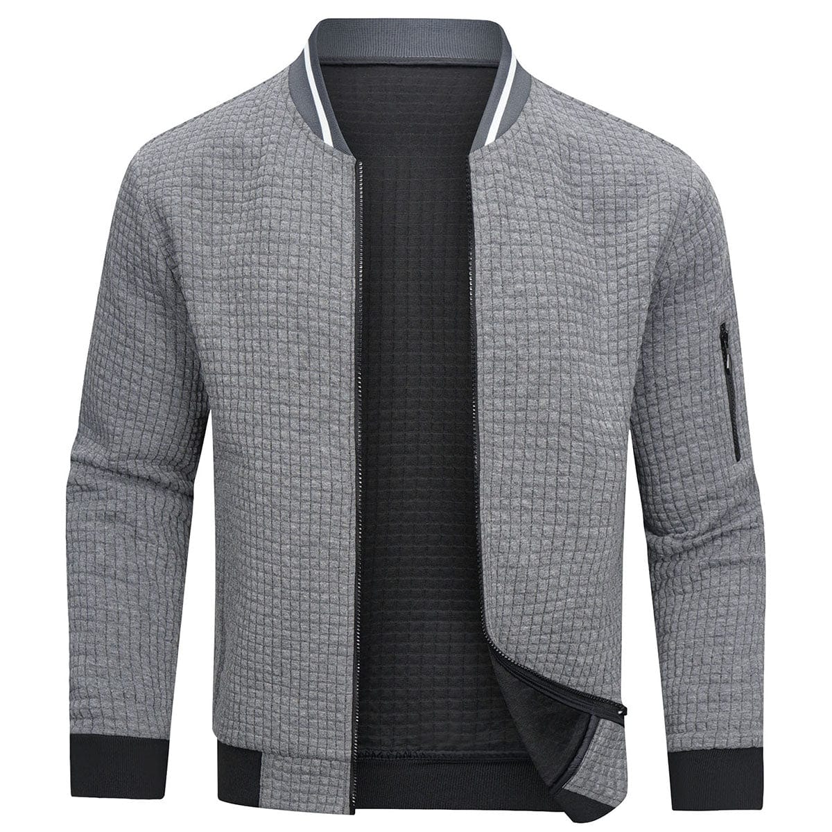 Bluza męska pikowana z zamkiem