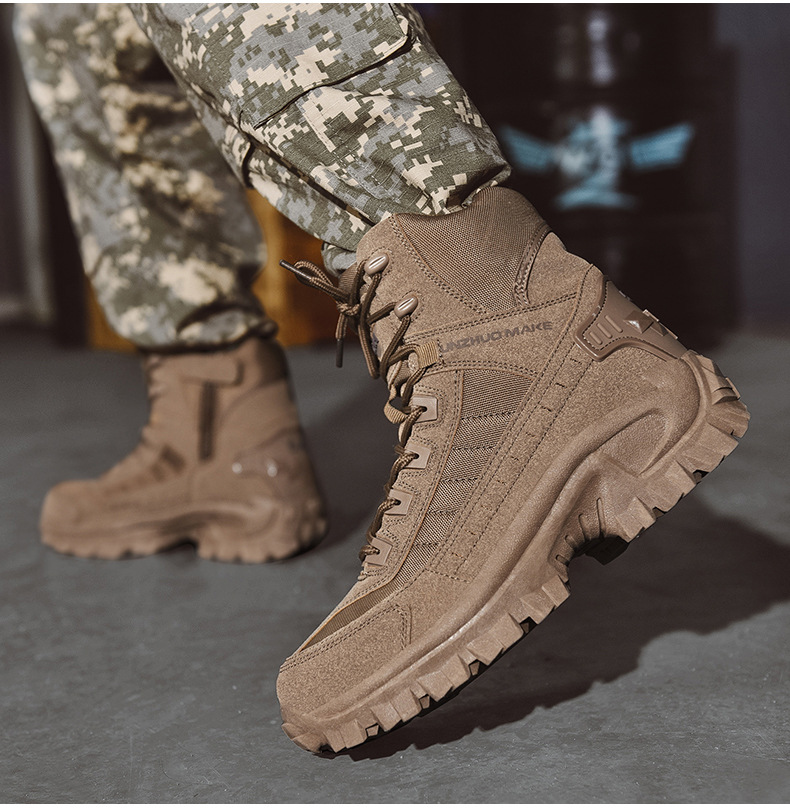 Buty męskie za kostkę sznurowane