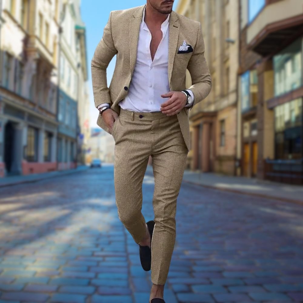Tailored garnitur slim fit męski - Blake Back