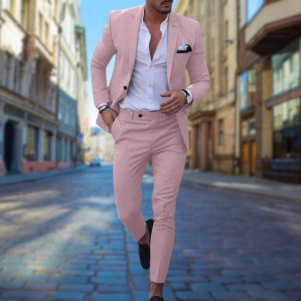 Tailored garnitur slim fit męski - Blake Detail