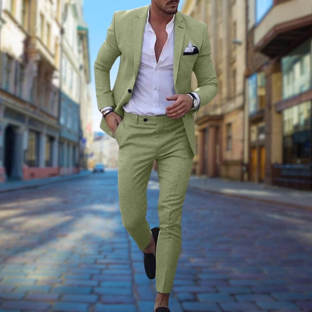 Tailored garnitur slim fit męski - Blake Side