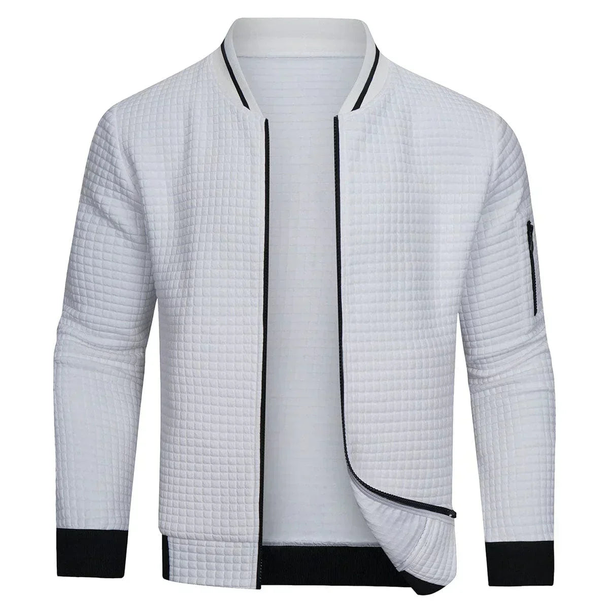 Bluza męska pikowana z zamkiem